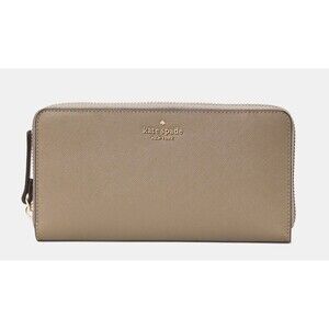 New Kate Spade Laurel Way Neda Large Wallet Saffiano Leather Thunder Cloud